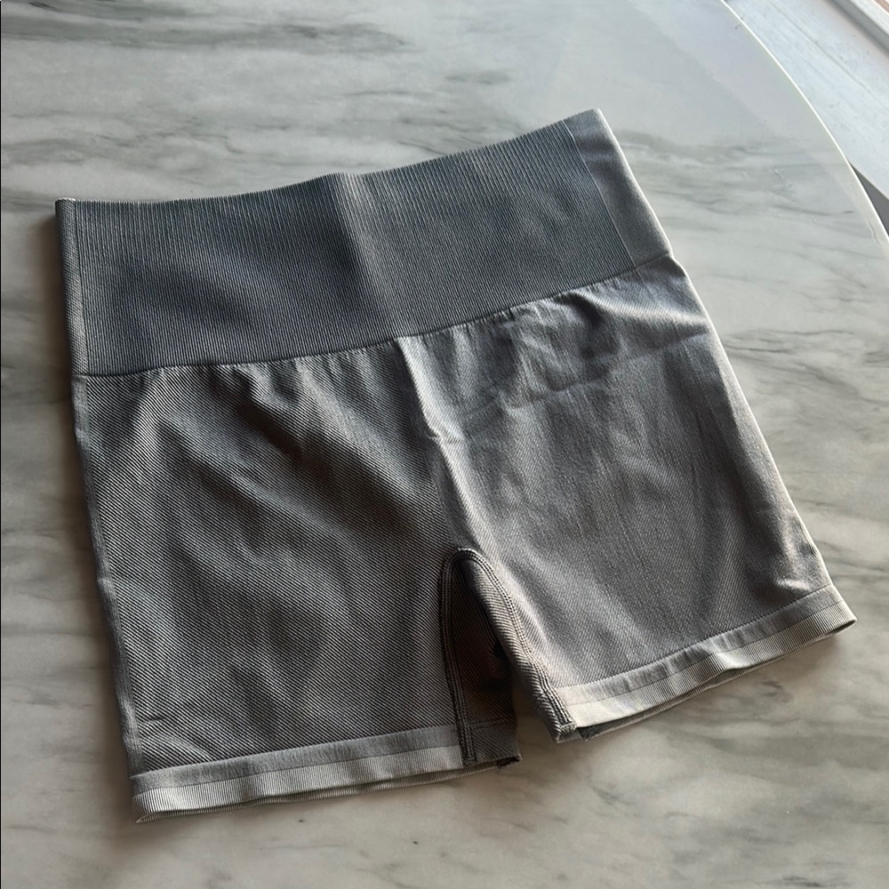 Outdoor Voices Gray Bike Shorts with Stretchy Fit